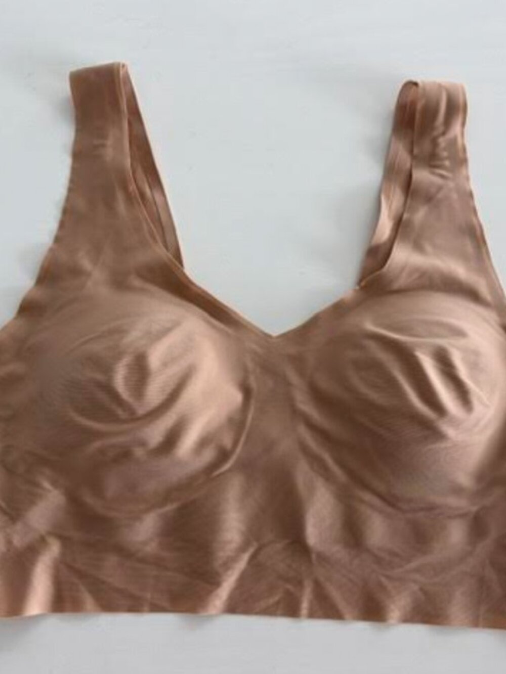 H&M Women's Seamless Soft-Cup Bra Bralette Small Nude Wireless Padded NEW NWOT
